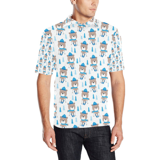 Ski Print Design LKS306 Men Polo Shirt