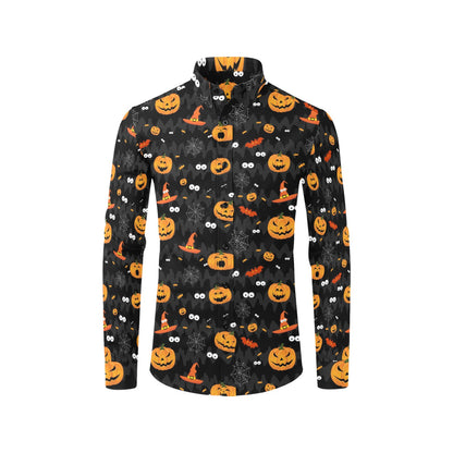 Halloween Print Design LKS405 Men's Long Sleeve Dress Shirt