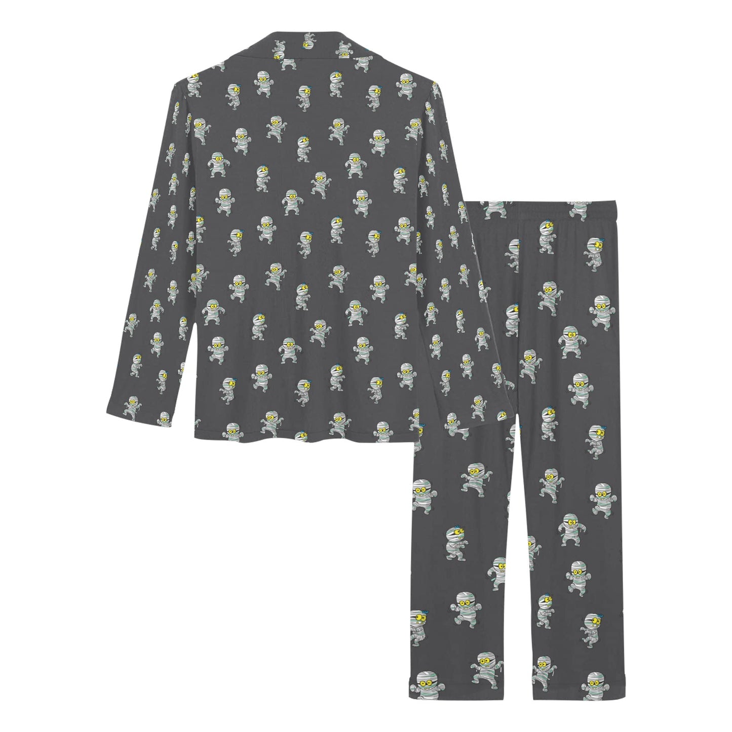 Mummy Print Design LKS305 Women's Long Pajama Set