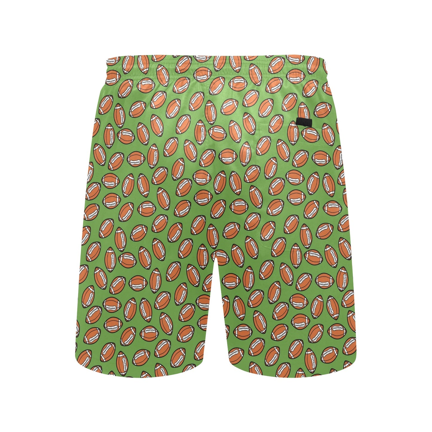 American Football on Green Design Men's Swim Trunks Beach Shorts