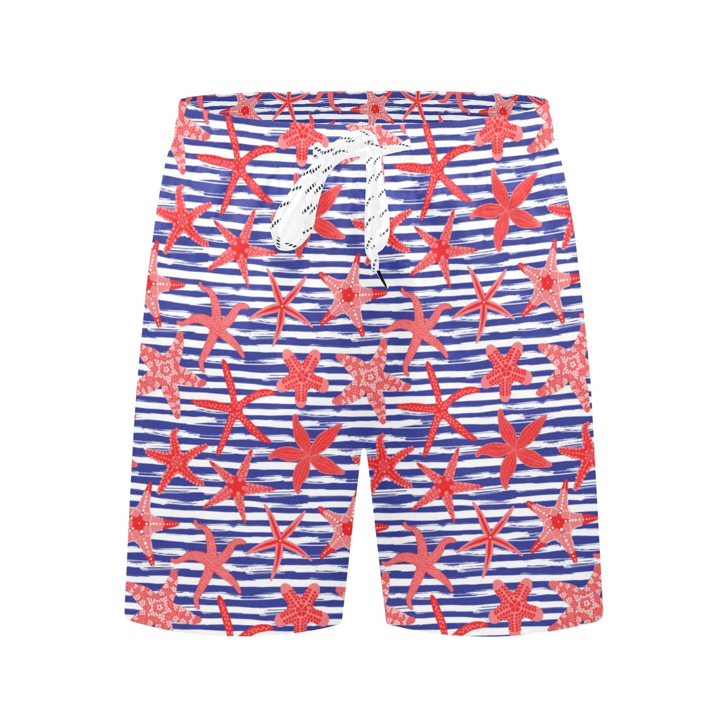 Starfish Print Design LKS401 Men's Swim Trunks Beach Shorts