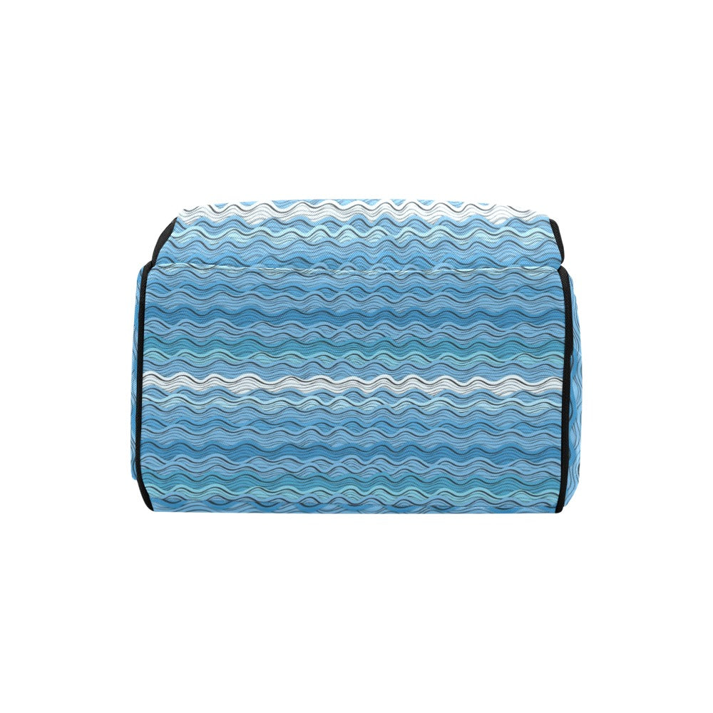 Wave Print Design LKS301 Diaper Bag Backpack