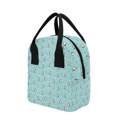 Ski Penguin Print Design LKS304 Insulated Lunch Bag