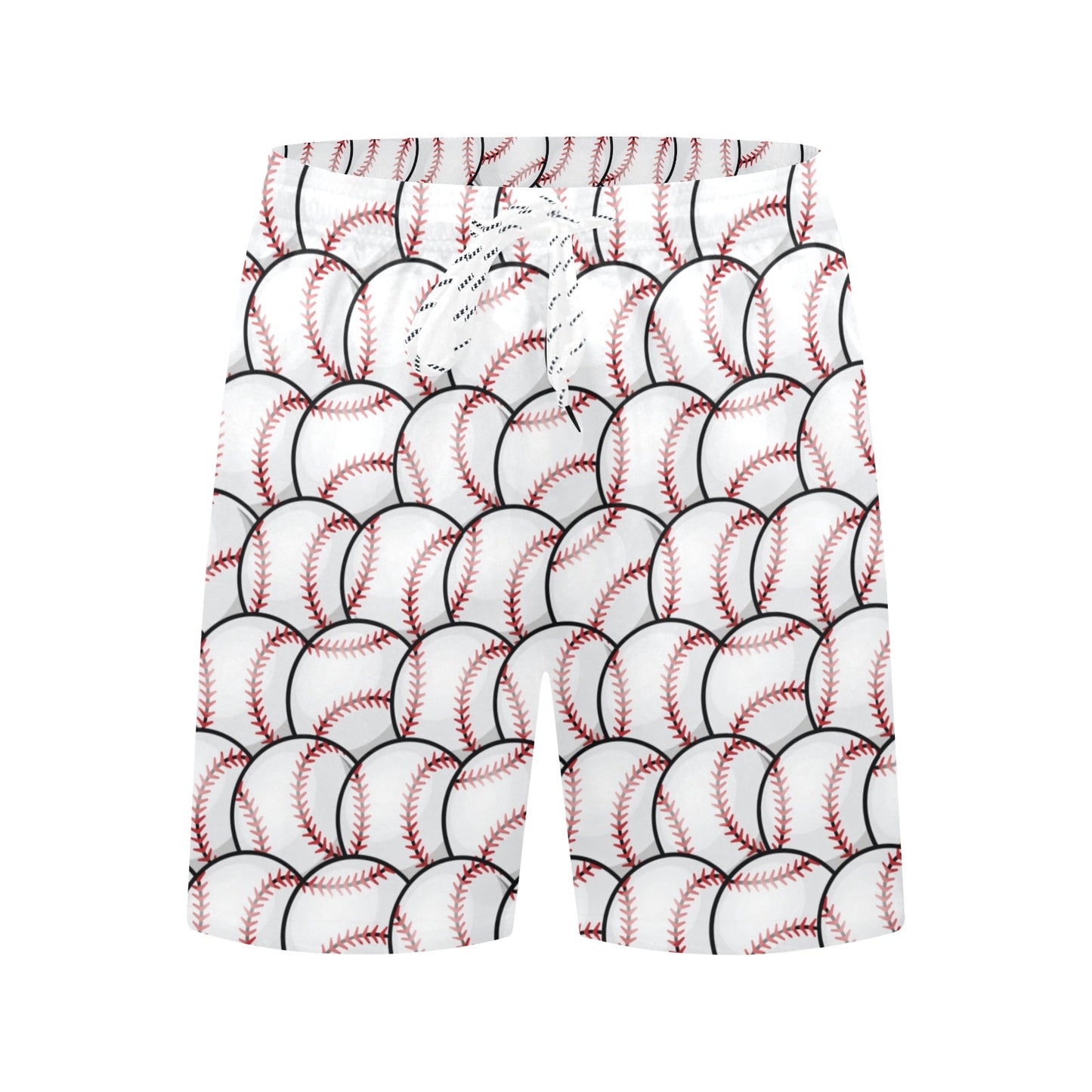 Baseball Pattern Men's Swim Trunks Beach Shorts