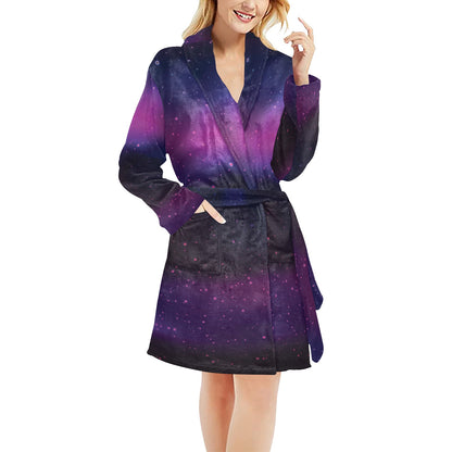 Night sky Pattern Print Design A04 Women's Fleece Robe