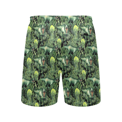 Dinosaur T Rex Print Pattern Men's Swim Trunks Beach Shorts