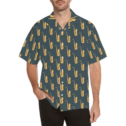 Saxophone Print Design LKS401 Men's Men's Hawaiian Shirt
