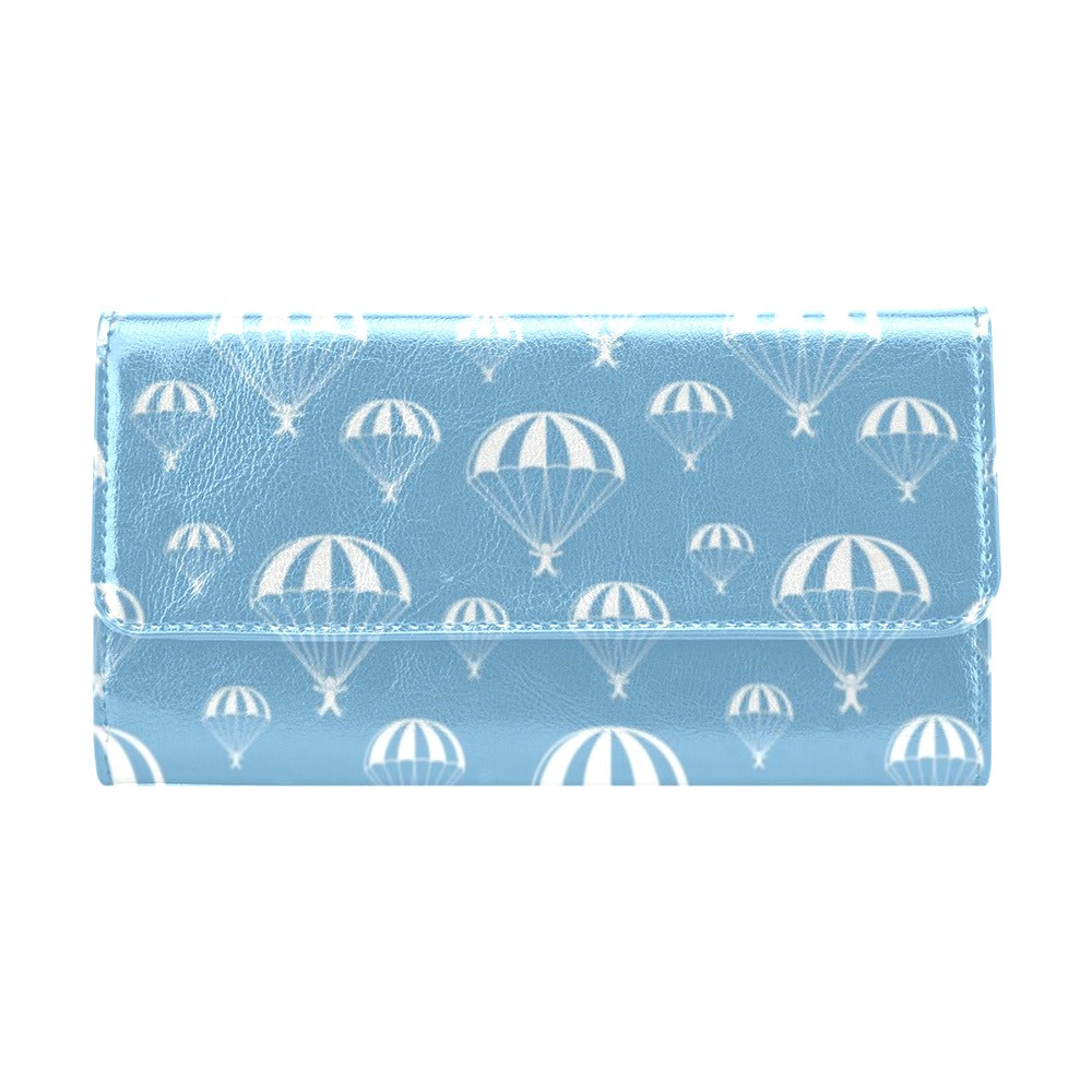 Skydiver Print Design LKS305 Women's Trifold Wallet