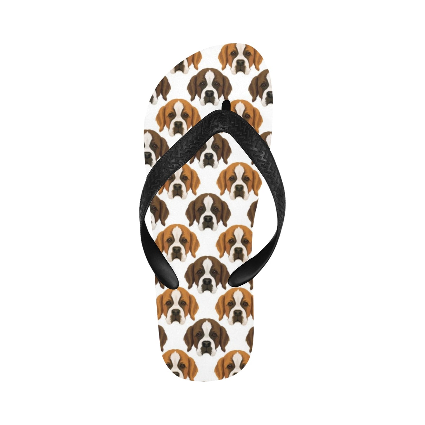 St Bernards Print Design LKS301 Flip Flops