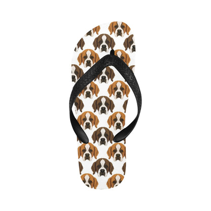 St Bernards Print Design LKS301 Flip Flops