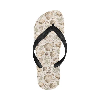 Seashell Print Design LKS304 Flip Flops
