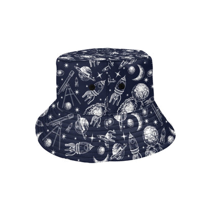 Space Rocket Print Design LKS301 Unisex Bucket Hat
