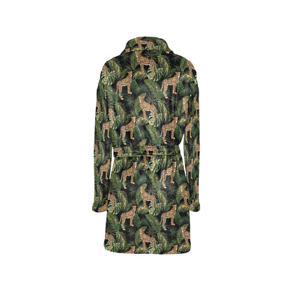 Cheetah Pattern Print Design 05 Women's Fleece Robe