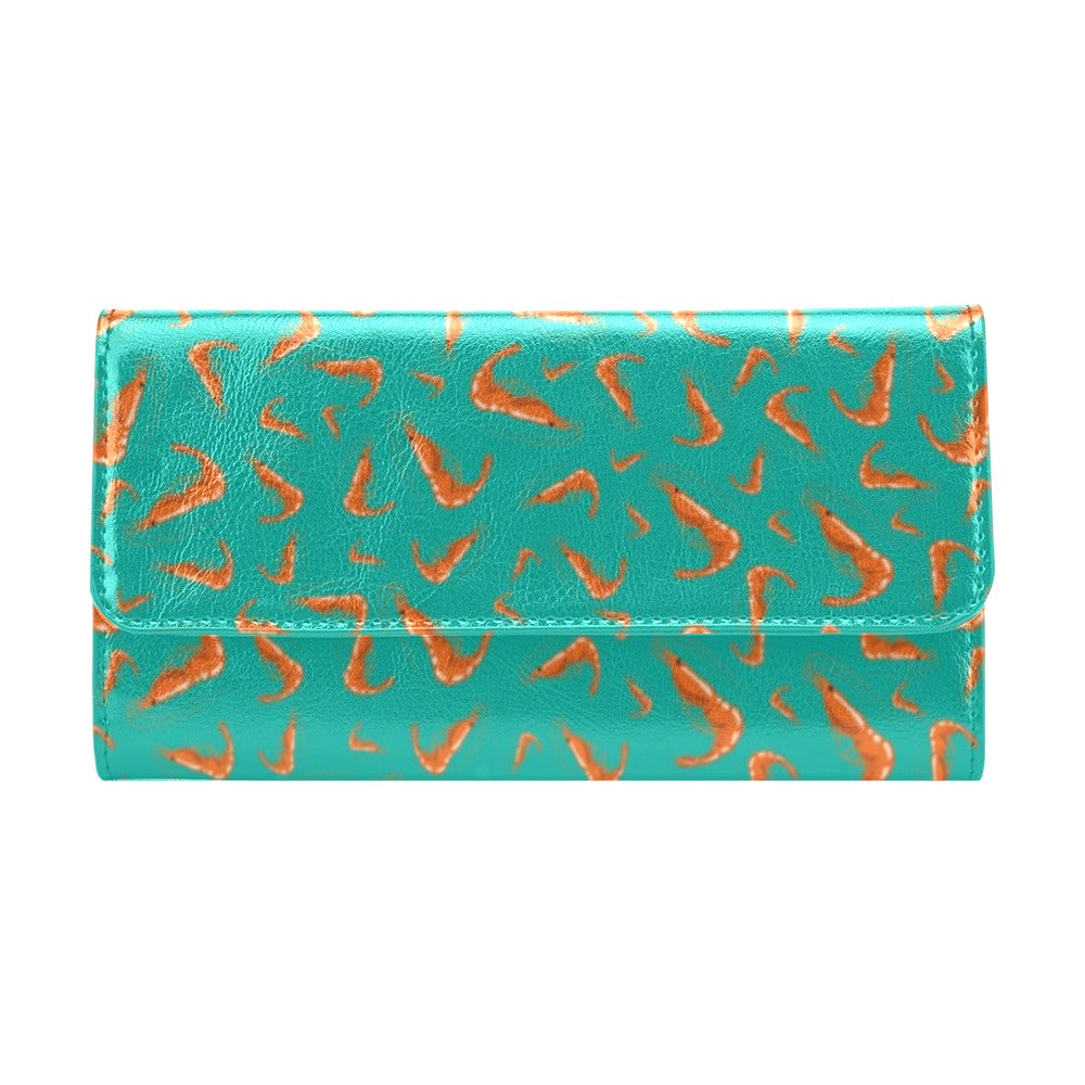 Shrimp Print Design LKS301 Women's Trifold Wallet