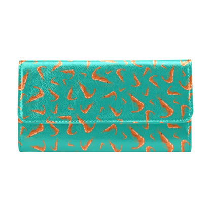 Shrimp Print Design LKS301 Women's Trifold Wallet