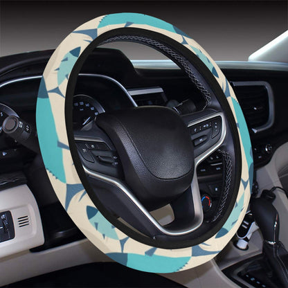 Tuna Fish Print Design LKS302 Steering Wheel Cover with Elastic Edge