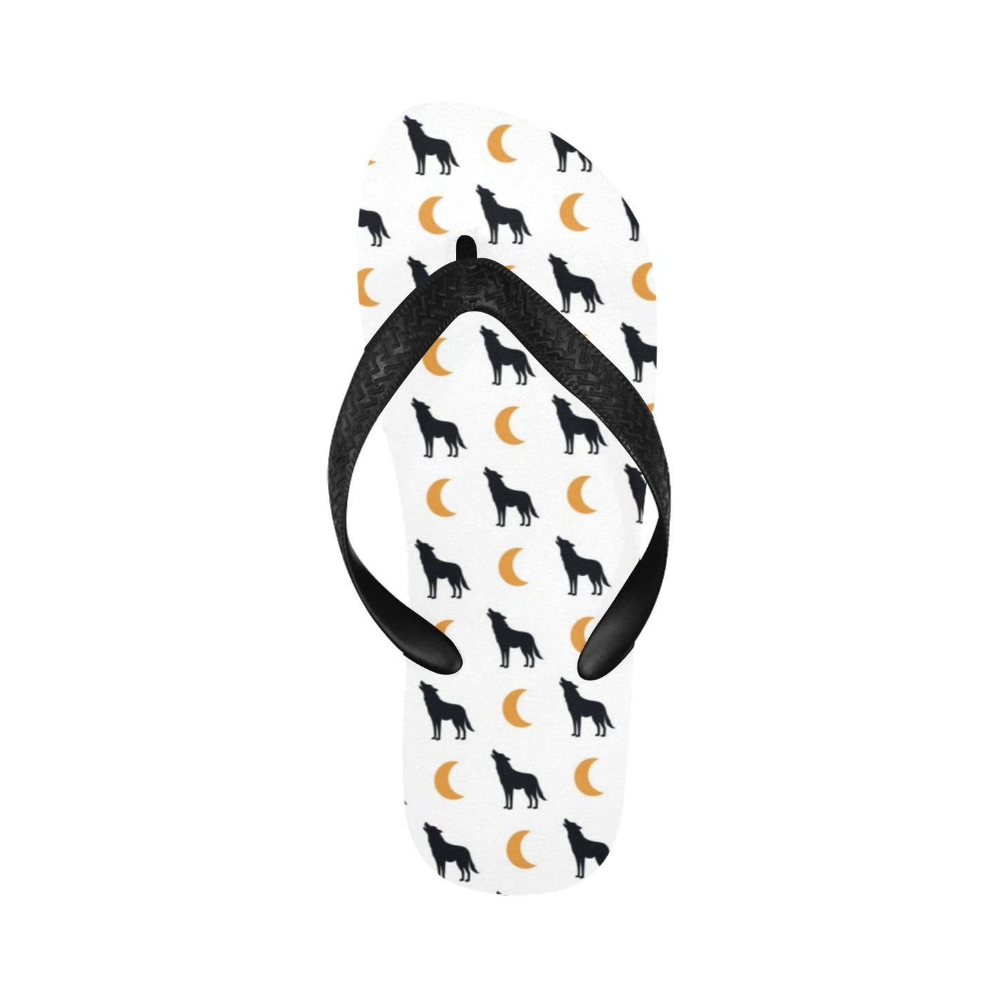 Wolf Moon Print Design LKS302 Flip Flops