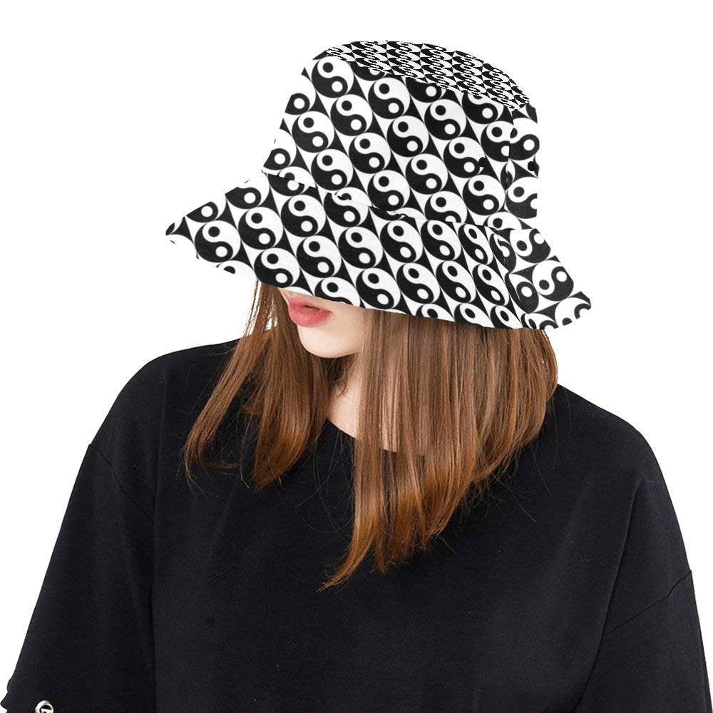 Yin Yang Print Design LKS304 Unisex Bucket Hat