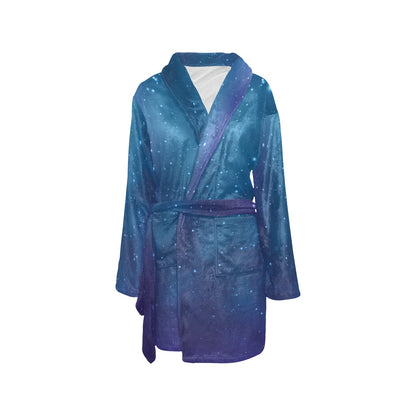 Nebula Pattern Print Design A01 Women's Fleece Robe