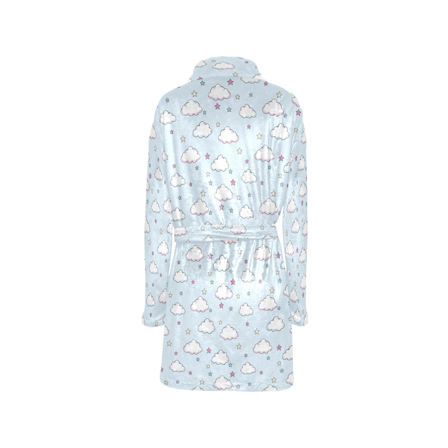 Cloud Pattern Print Design 01 Women's Fleece Robe