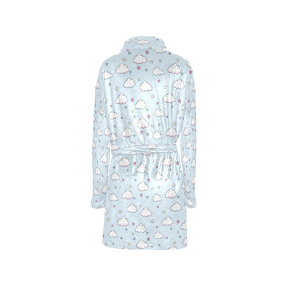 Cloud Pattern Print Design 01 Women's Fleece Robe
