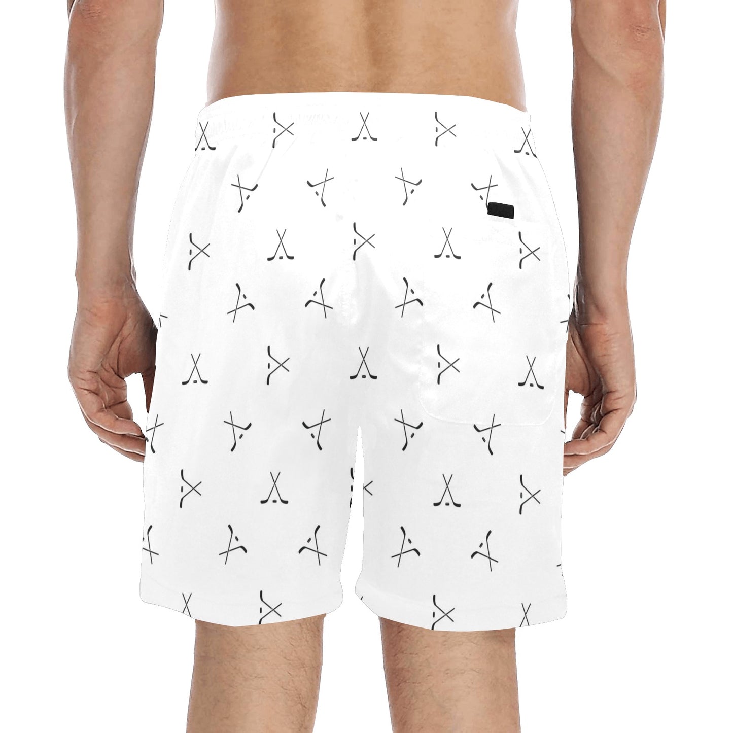 Hockey Print Design LKS304 Men's Swim Trunks Beach Shorts