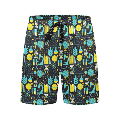Science Print Design LKS301 Men's Swim Trunks Beach Shorts