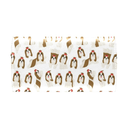 Shih Tzu Print Design LKS302 Women's Trifold Wallet