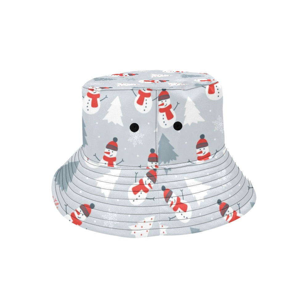 Snowman Print Design LKS302 Unisex Bucket Hat