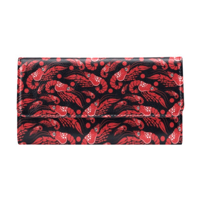 Shrimp Print Design LKS303 Women's Trifold Wallet