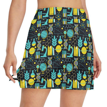 Science Print Design LKS301 17" Golf & Pickleball Skort with Pockets