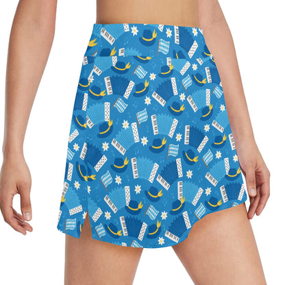 Accordion Print Design LKS401 17" Golf & Pickleball Skort with Pockets