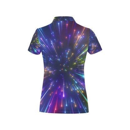 Celestial Rainbow Speed Light Women's Polo Shirt