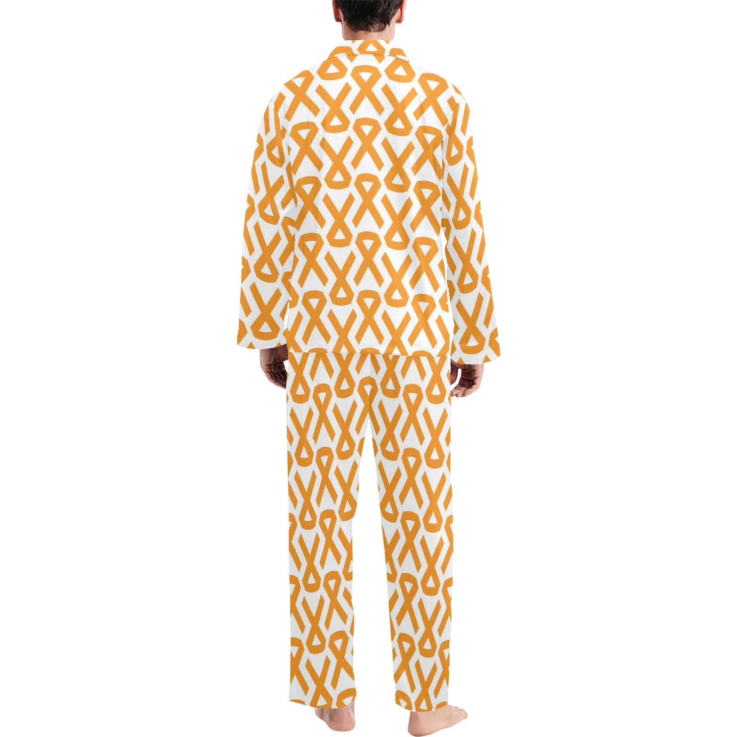 Appendix cancer Pattern Print Design 02 Men's Long Pajama Set