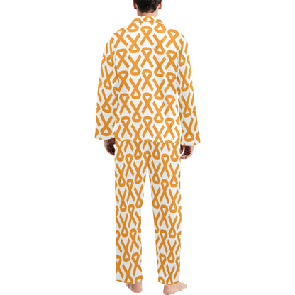 Appendix cancer Pattern Print Design 02 Men's Long Pajama Set