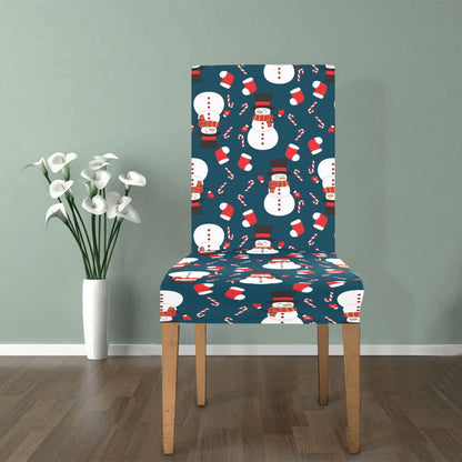 Snowman Print Design LKS301 Dining Chair Slipcover