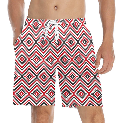 Native American Themed Tribal Print Men's Swim Trunks Beach Shorts