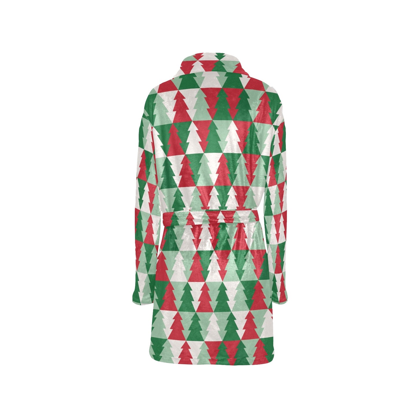 Christmas Tree Pattern Print Design 01 Women's Fleece Robe