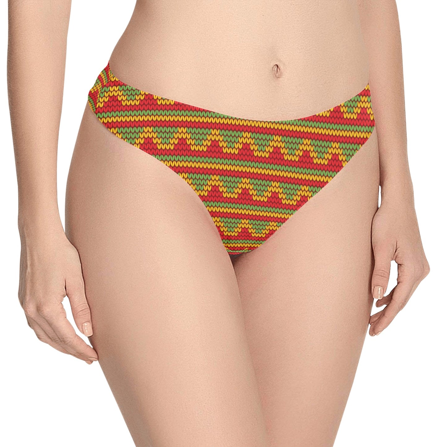 Rasta Reggae Color Print Women's Thongs