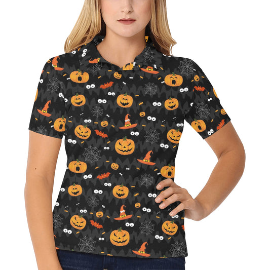 Halloween Print Design LKS405 Women's Polo Shirt