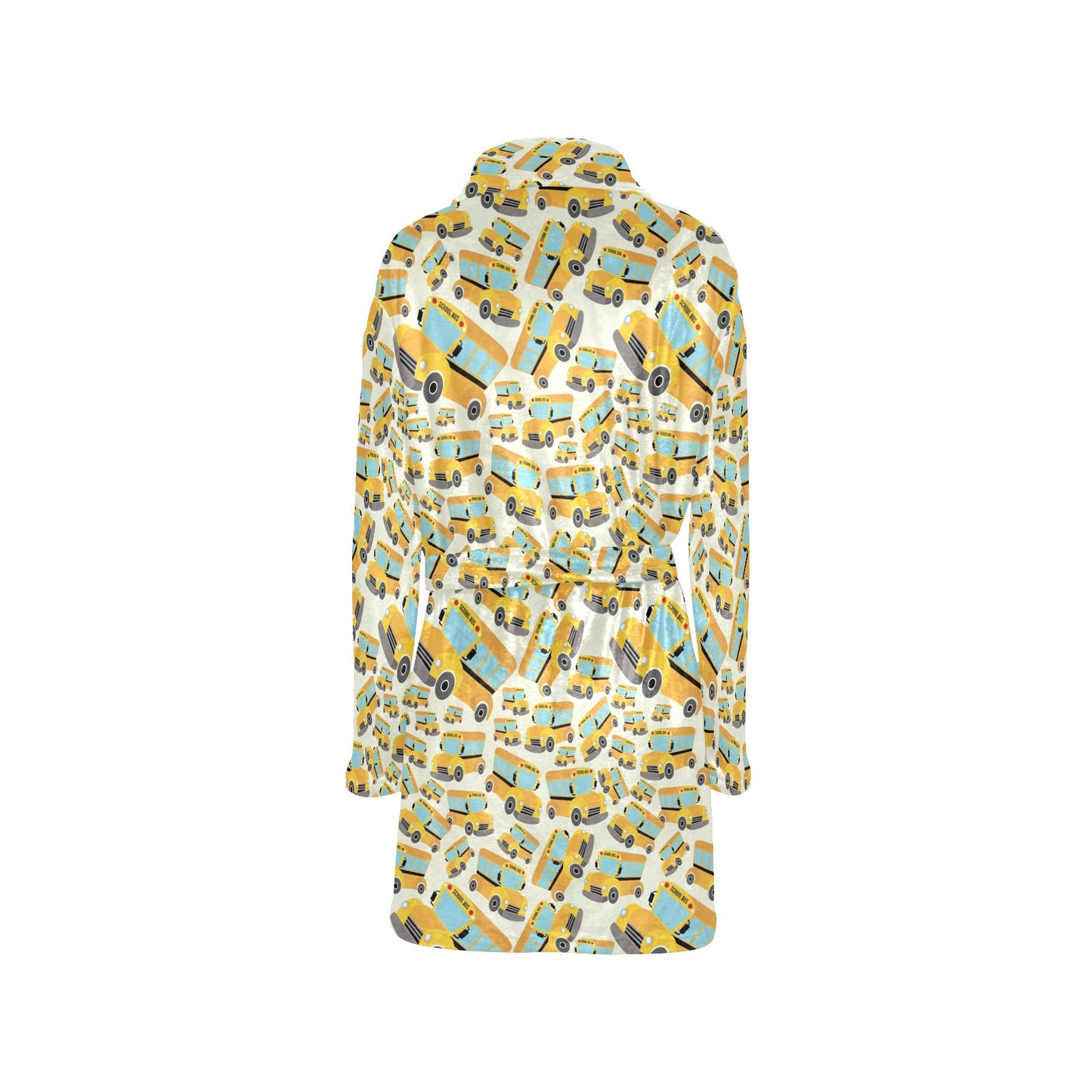 School Bus Print Design LKS301 Women's Fleece Robe
