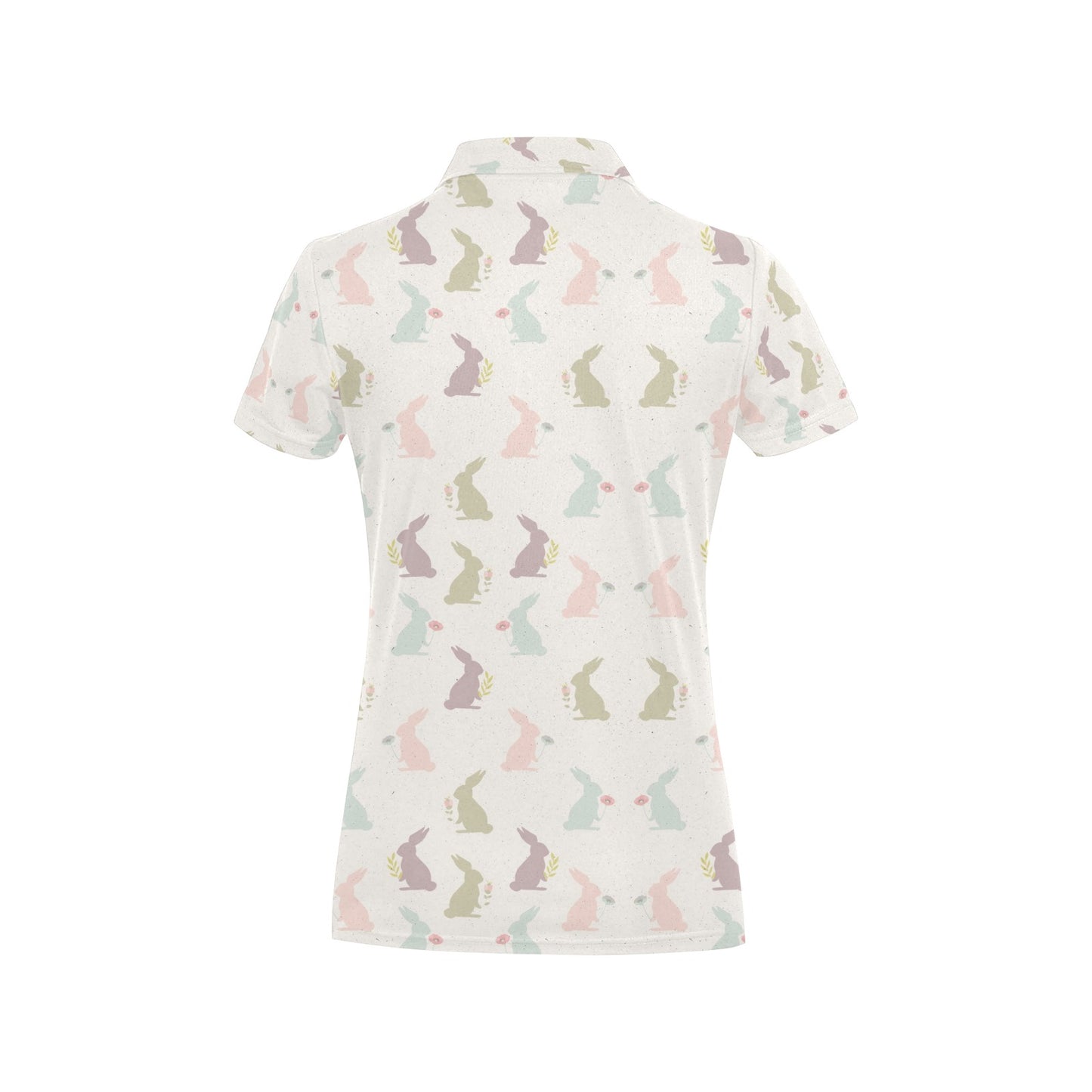 Bunny Pattern Print Design 05 Women's Polo Shirt