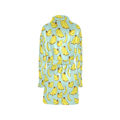 Banana Pattern Print Design BA04 Women's Fleece Robe