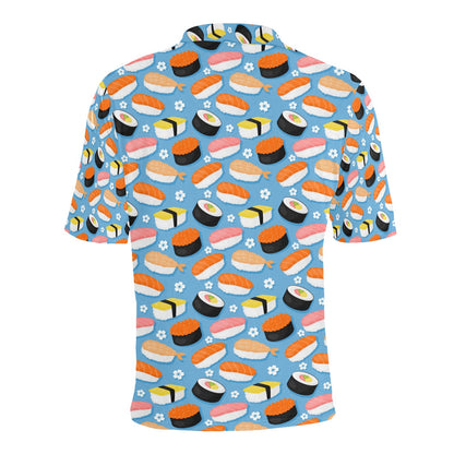 Sushi Print Design LKS304 Men Polo Shirt