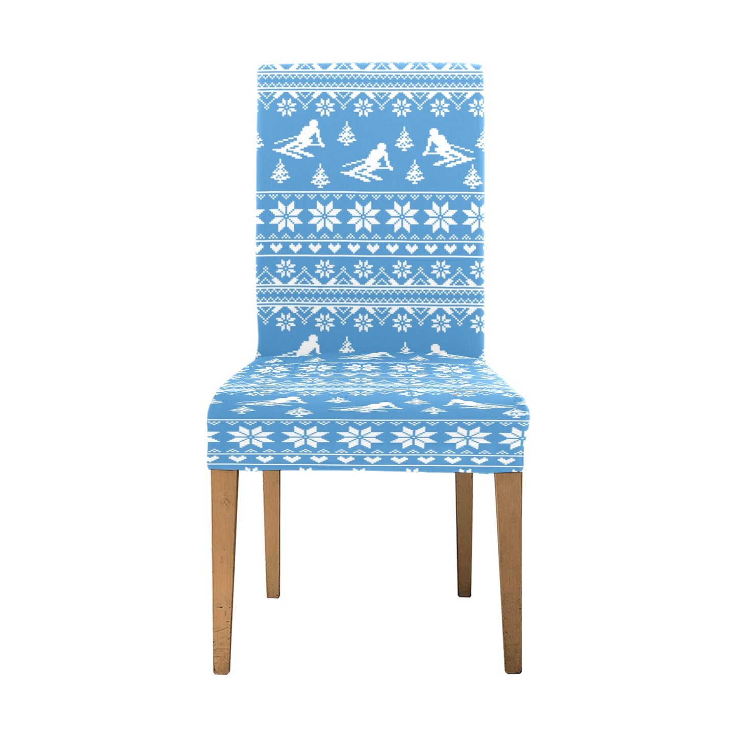 Ski Knit Pattern Print Design LKS302 Dining Chair Slipcover