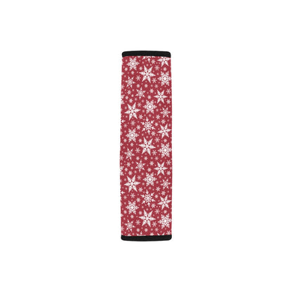 Snowflake Red Print Design LKS302 Car Seat Belt Cover