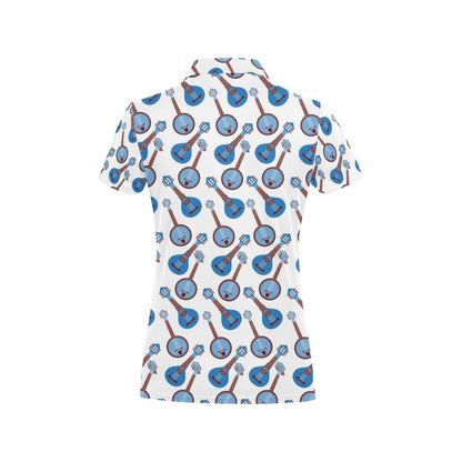 Banjo Print Design LKS401 Women's Polo Shirt