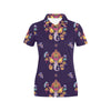 Ganesha Pattern Print Design 04 Women's Polo Shirt