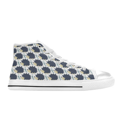 Hedgehog Print Design LKS401 Men's High Top Canvas Shoes