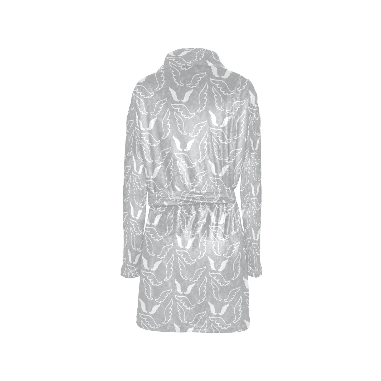 Angel Wings Pattern Print Design 01 Women's Fleece Robe